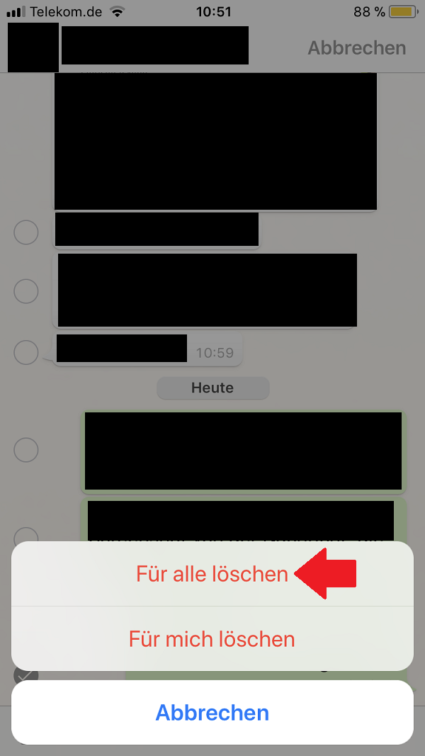 Gewusst wie WhatsApp Nachrichten nachträglich löschen