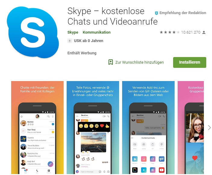 Skype, android