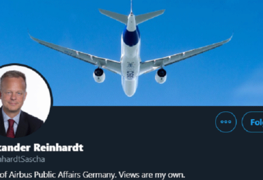 Alexander Reinhardt, Airbus, Twitter