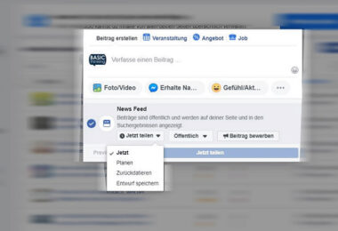 Facebook-Beitrag planen, Facebook-Post planen, Facebook-Beiträge planen, Facebook