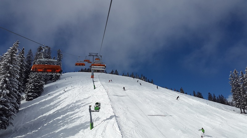 Hörnerbah, Bolsterlang, Alpen, Bayern, Winter, Sessellift, Skifahren