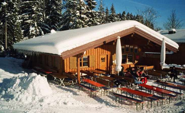 Ofterschwang, Berge, Berghütte, Skihütte, Skifahren, Winter