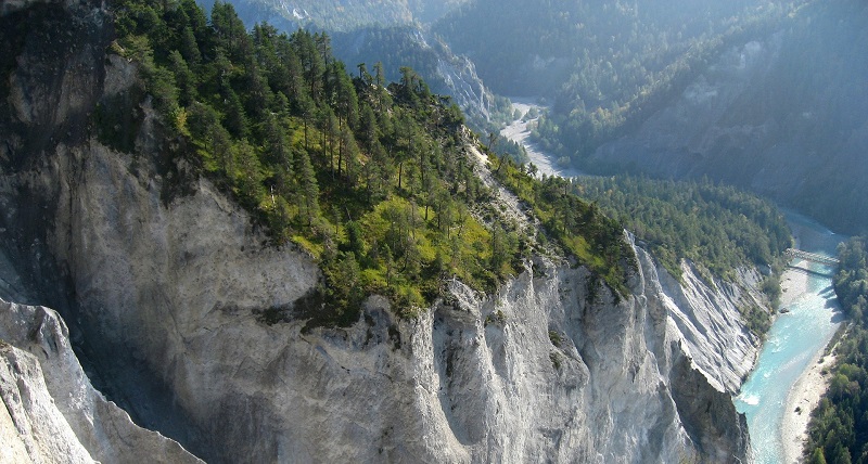 Rheinschlucht, Graubünden, Schweiz, Flims Laax Falera, Berge, 