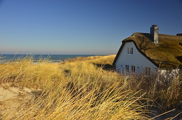 Haus, Reetdach, Reetdachhaus, Küste, Meer, Strand, Dünen, Ok, Google