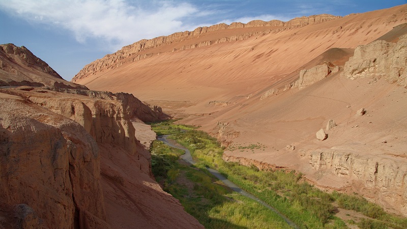 Flammende Berge Turpan, China, Wüste, Berge, Landschaft, Hitze