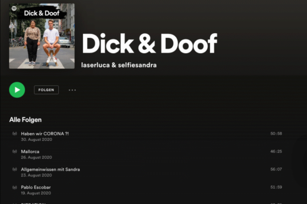 Dick & Doof, Spotify