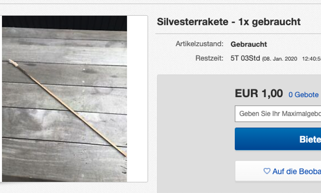 Rakete, Ebay