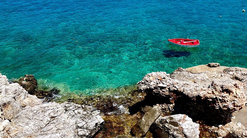 Folegandros, Agios Nikolaus Strand, Boot, Meer, Insel, Griechenland