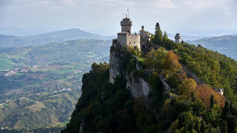 San Marino, Burg, Mittelalter, Berge, Felsen, Landschaft