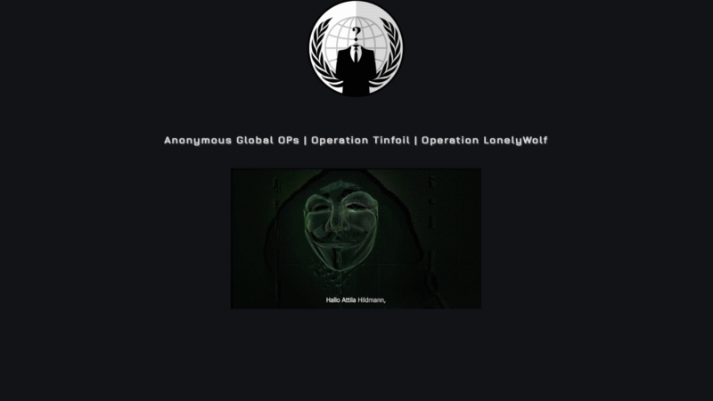 Attila Hildmann, Anonymous, Hacker