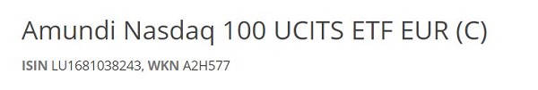 Amundi Nasdaq 100 UCITS ETF EUR (C), Nasdaq 100 ETF