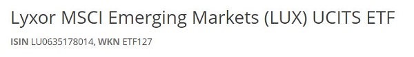 Lyxor MSCI Emerging Markets (LUX) UCITS ETF