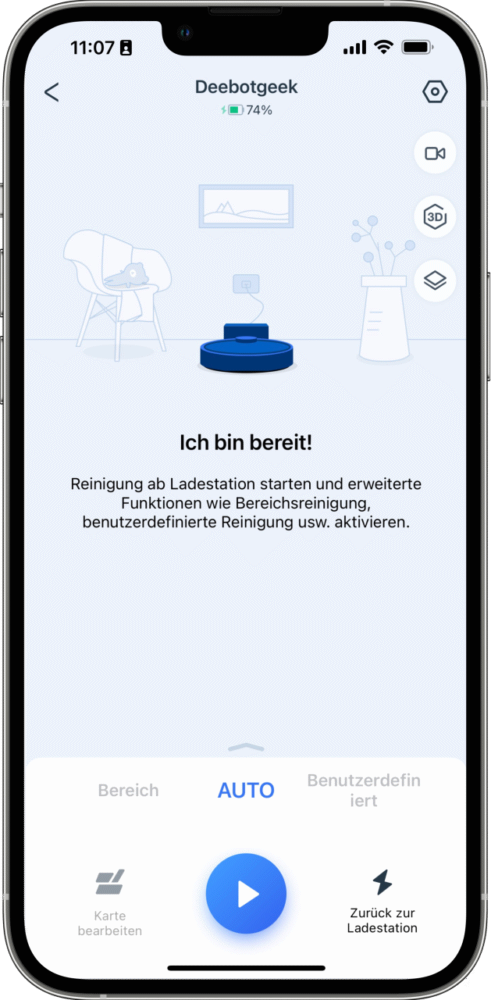 Ecovacs Deebot T9 App Übersicht