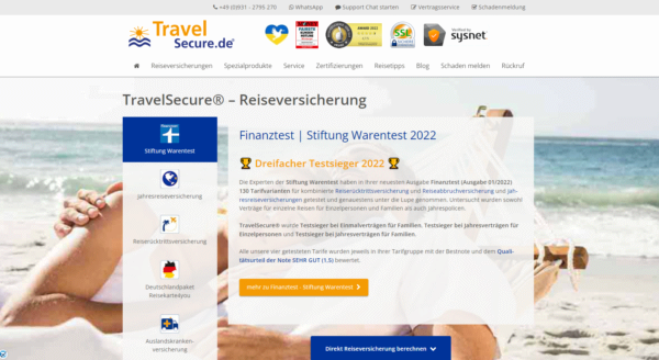 Reiserücktrittsversicherungen, TravelSecure