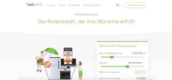 Ratenkredite, SWK Bank, Finanzierung