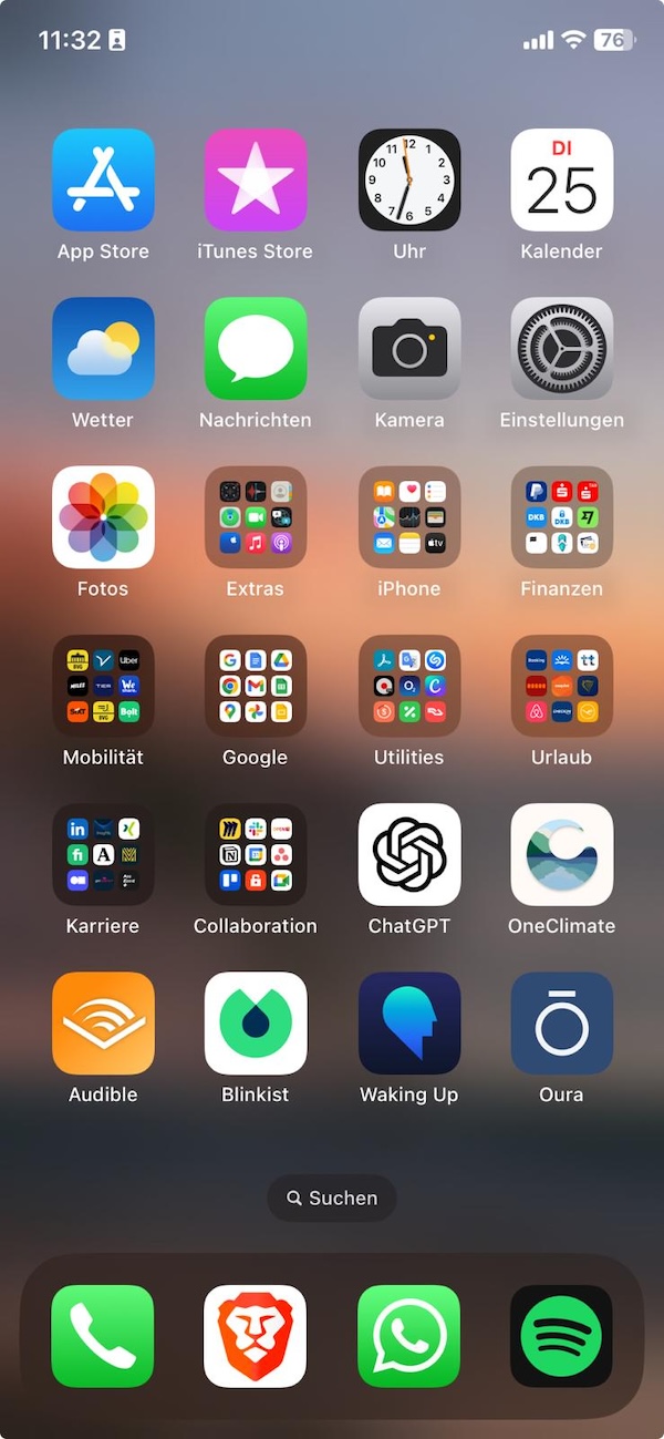 Simon Bail Gründer OneClimate Homescreen Smartphone.