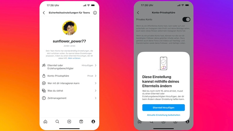 Was ist Instagram Teen-Konto, Instagram, Teen-Konto, Jugendschutz, Wie funktioniert das Teen-Konot auf Instagram