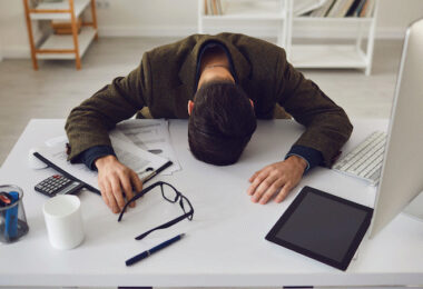 Kein-Bock-Tage, Schreibtisch, Büro, Arbeit