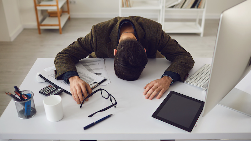 Kein-Bock-Tage, Schreibtisch, Büro, Arbeit