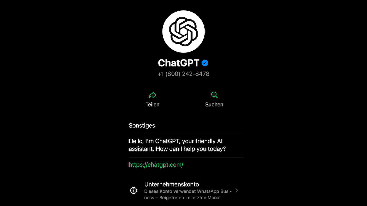 ChatGPT über WhatsApp nutzen einrichten aktivieren