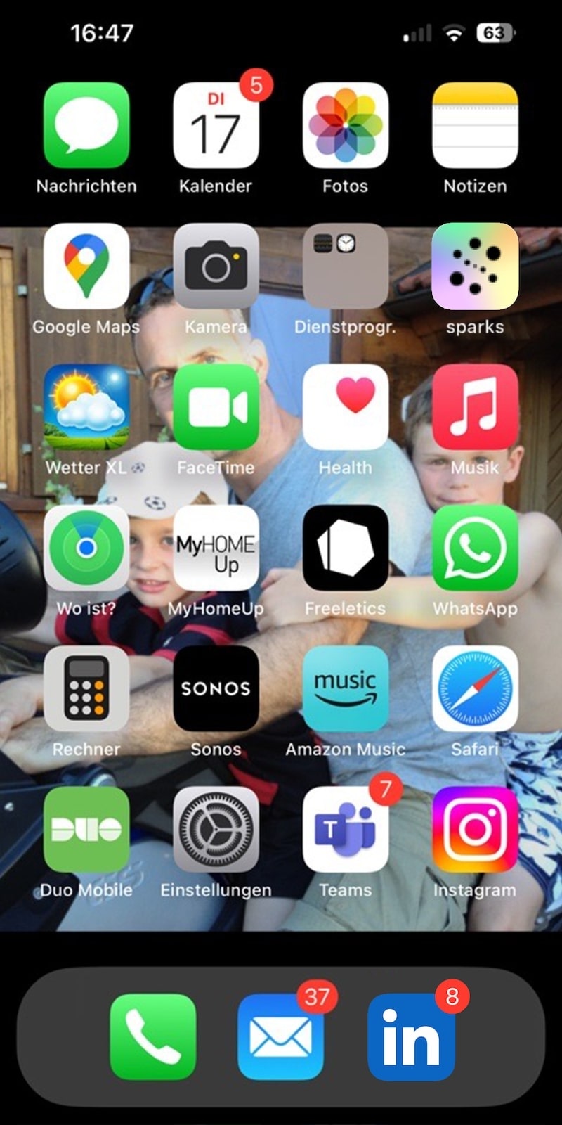 Der Homescreen von Hansjörg Fetzer, CEO der Haufe Akademie. 